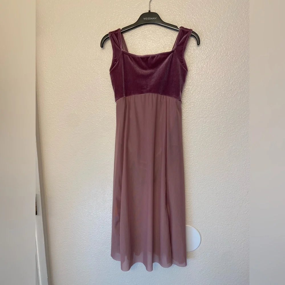 WEISSMAN Dance lyrical Costume lavender velvet maxi Le Onde 15886 LC child